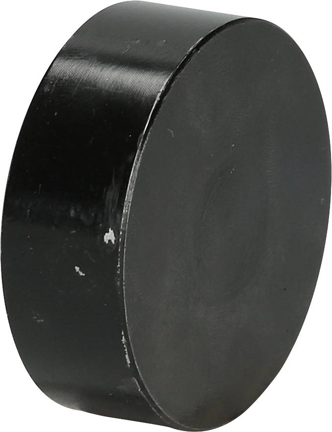 Black ice hockey puck.