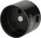 Black metal sleeve with a cylindrical shape and a round magnet on the inner surface. Product number and manufacturer on the outer surface.