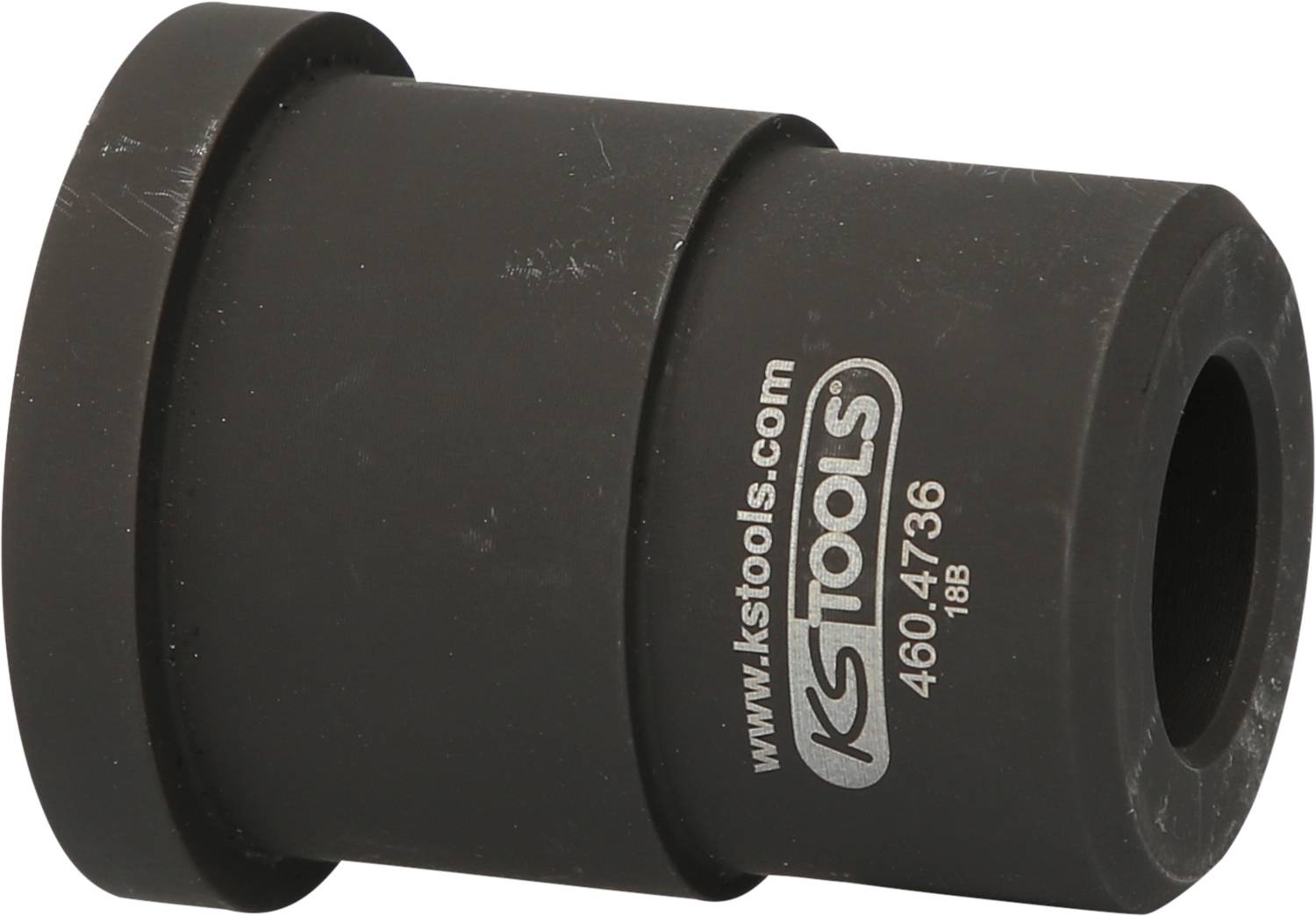 A black KS Tools adapter with the inscription 'www.kstools.com' and model number 460.4736.