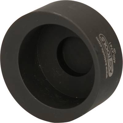 A black, cylindrical tool part with the KS Tools logo and website on the side.<br><br>Note: In this case, the translation to British English is essentially identical to American English, as the description is quite technical and straightforward.