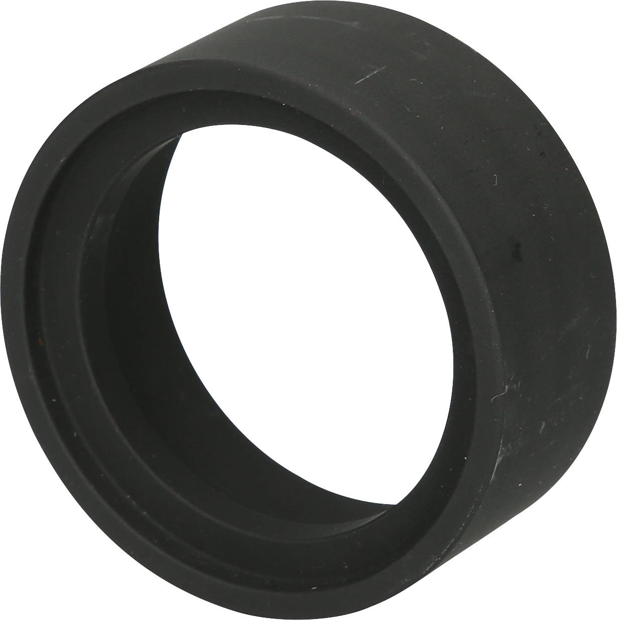 A black, ring-shaped rubber sealing ring.