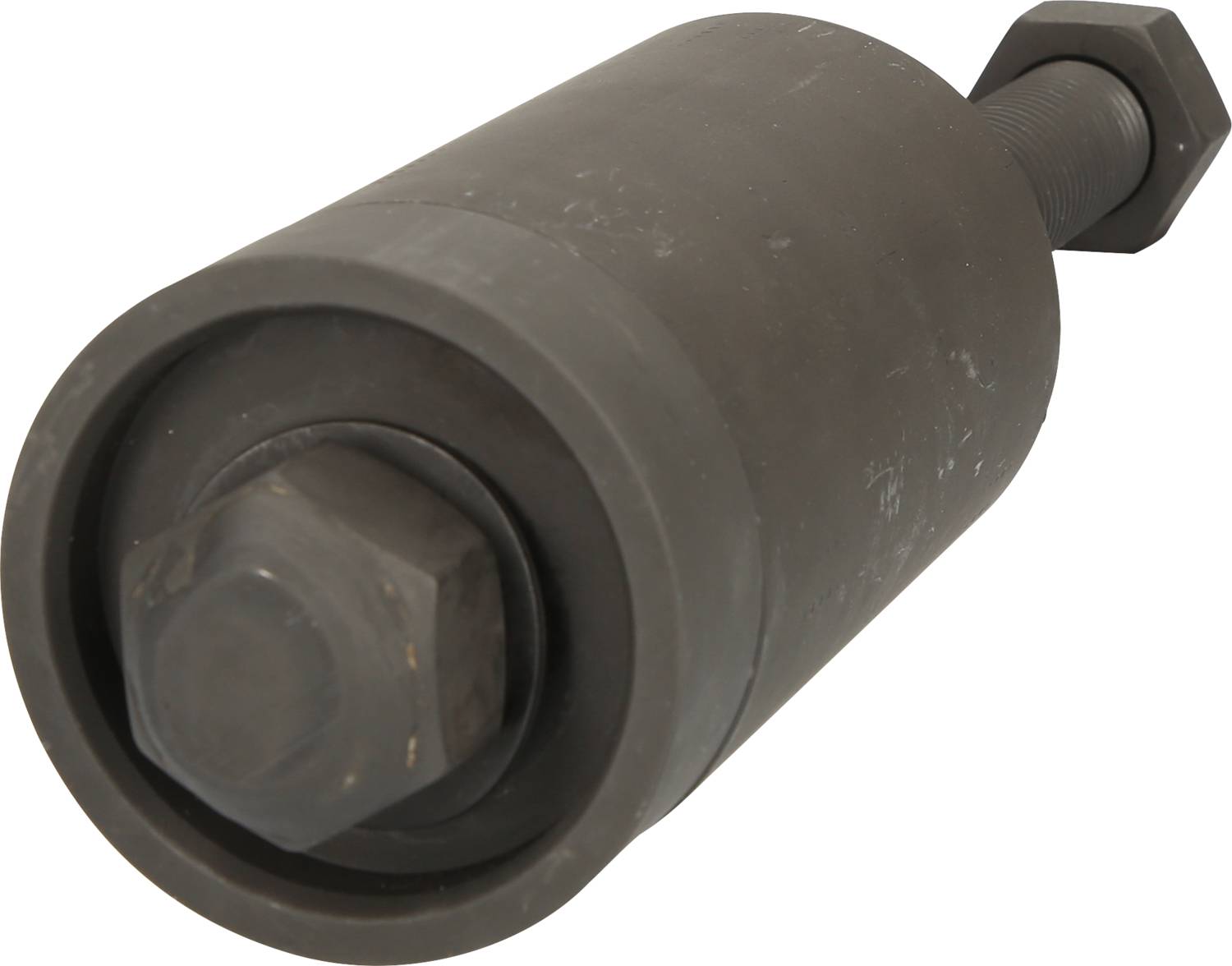 Metal threaded tensioning device consisting of a large bolt and a nut, for mechanical fastening.