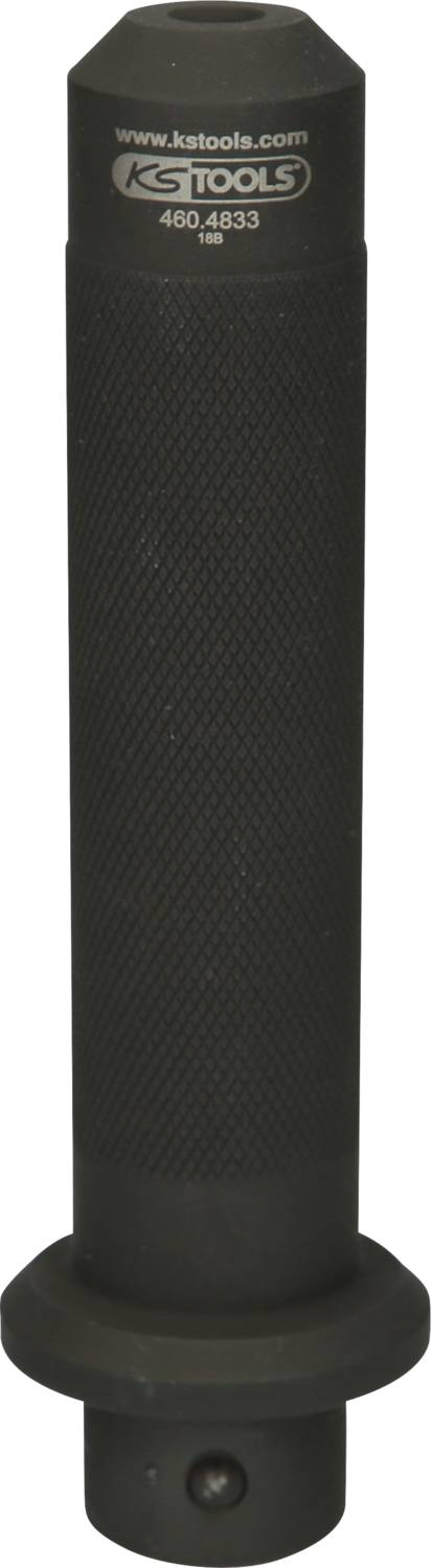 A black hammer-end attachment with a rough structure and logo print 'KS Tools'.