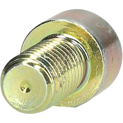 A gold-coloured cylindrical metal component with an external thread and a flat top surface, possibly a screw adapter or cap.