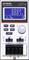 Electronic load display with digital readout. Shows voltage and current measurement values. Multiple control elements and connections at the bottom.