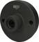 'KS Tools' Extraction Bell, black, round with central thread, two lateral holes, suitable for extraction devices.