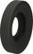 Black, round plastic component with a central hole, possibly a spare part or accessory for technical applications.