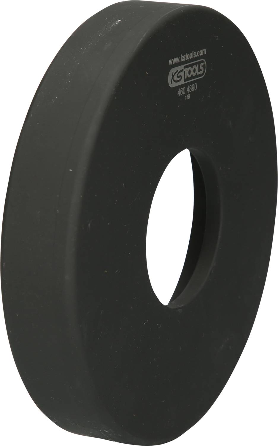A black, circular metal ring with a large central opening. 'ks tools' and a product number are engraved on the top.