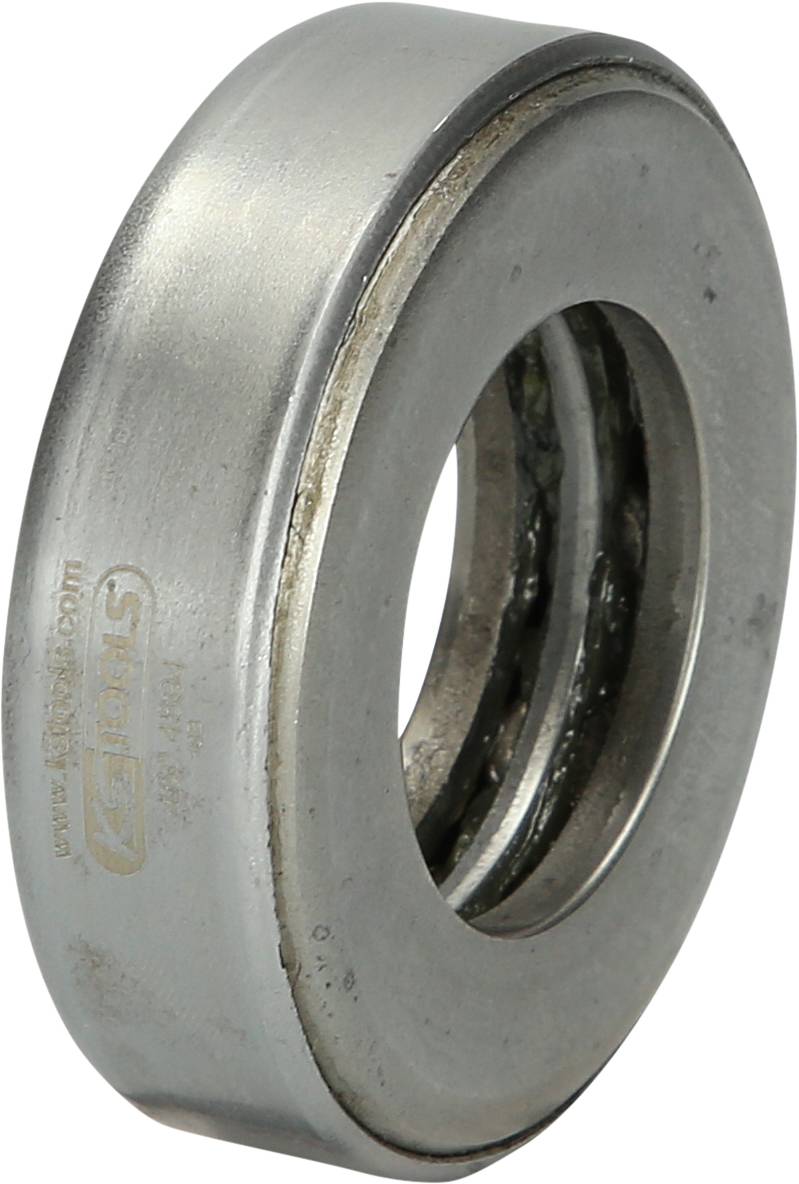 A metal ball bearing, preferably used in mechanical devices. It has a shiny surface and a cylindrical shape.