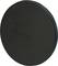 Black, round rubber disc, flat and smooth, against a white background.