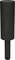 Black cylindrical post anchor, vertically standing, used for stabilising and securing structures in the ground.