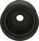 A black, cylindrical object with a hole in the centre, viewed from above.