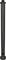 Black, cylindrical metal rod with a round base and a small hole on the side.