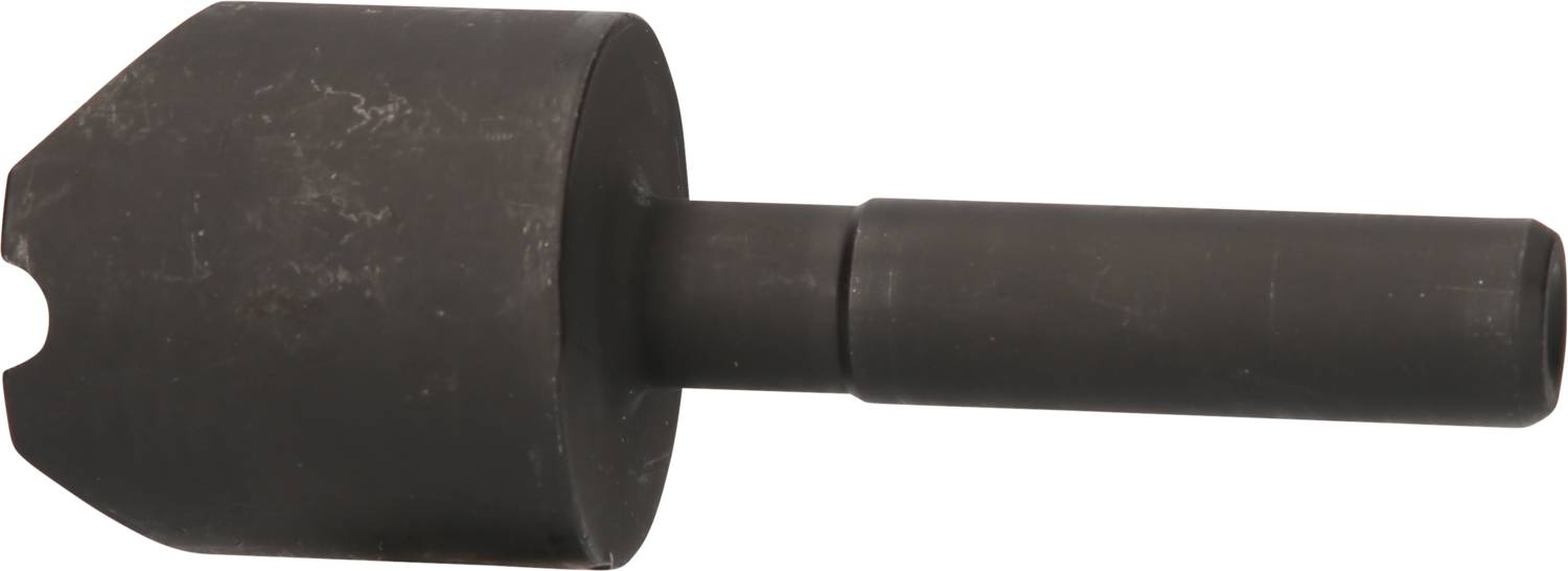 Black milling cutter with a cylindrical shank and conical head; used for milling materials such as wood or plastic.