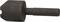 Black milling cutter with a cylindrical shank and conical head; used for milling materials such as wood or plastic.
