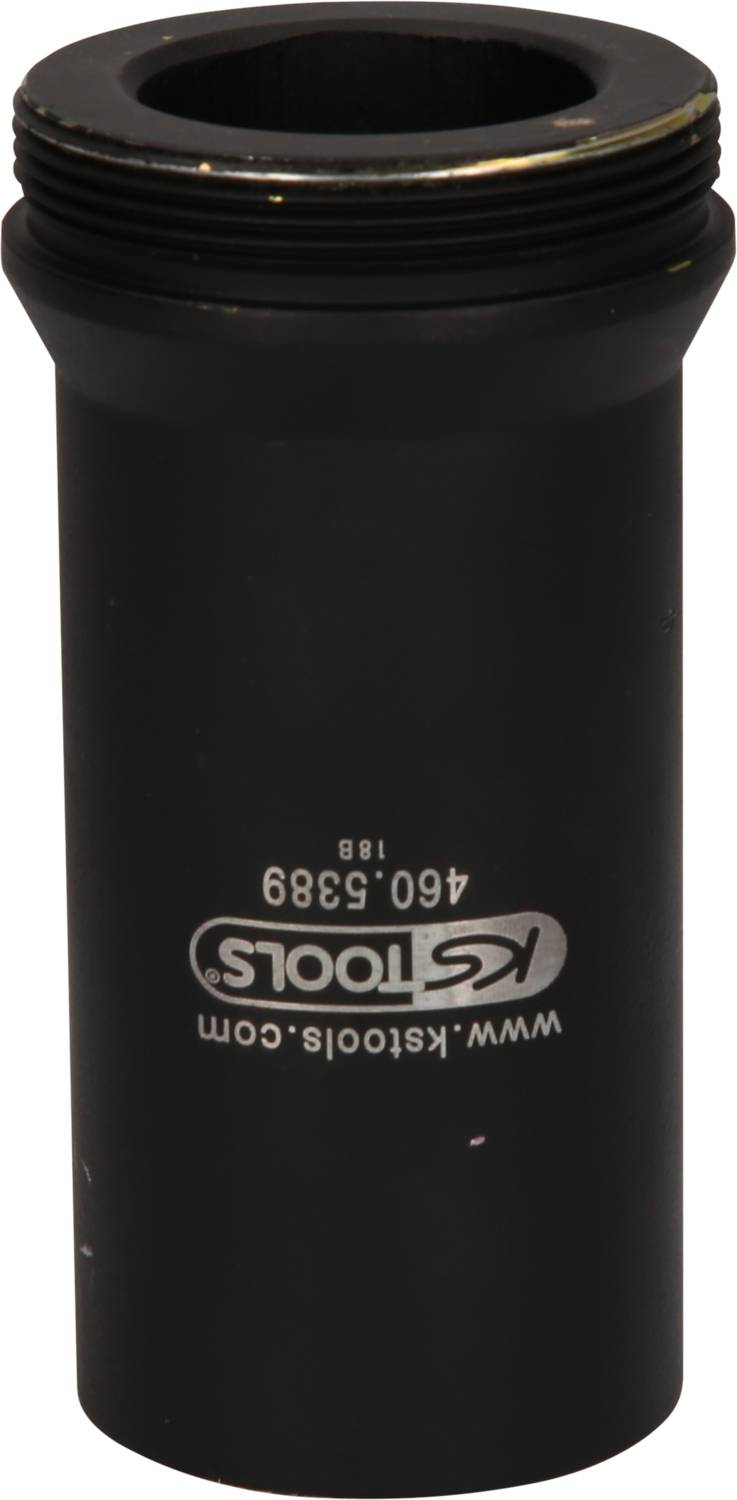 Black KS Tools socket tool with printed logo and website URL. Suitable for screw-related work.