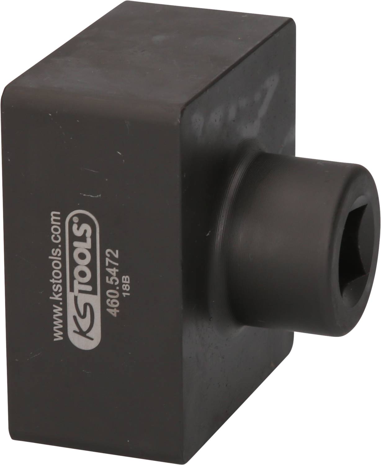 Square tool from KS Tools with recessed hexagonal opening, item number 460.5472, printed on the surface.