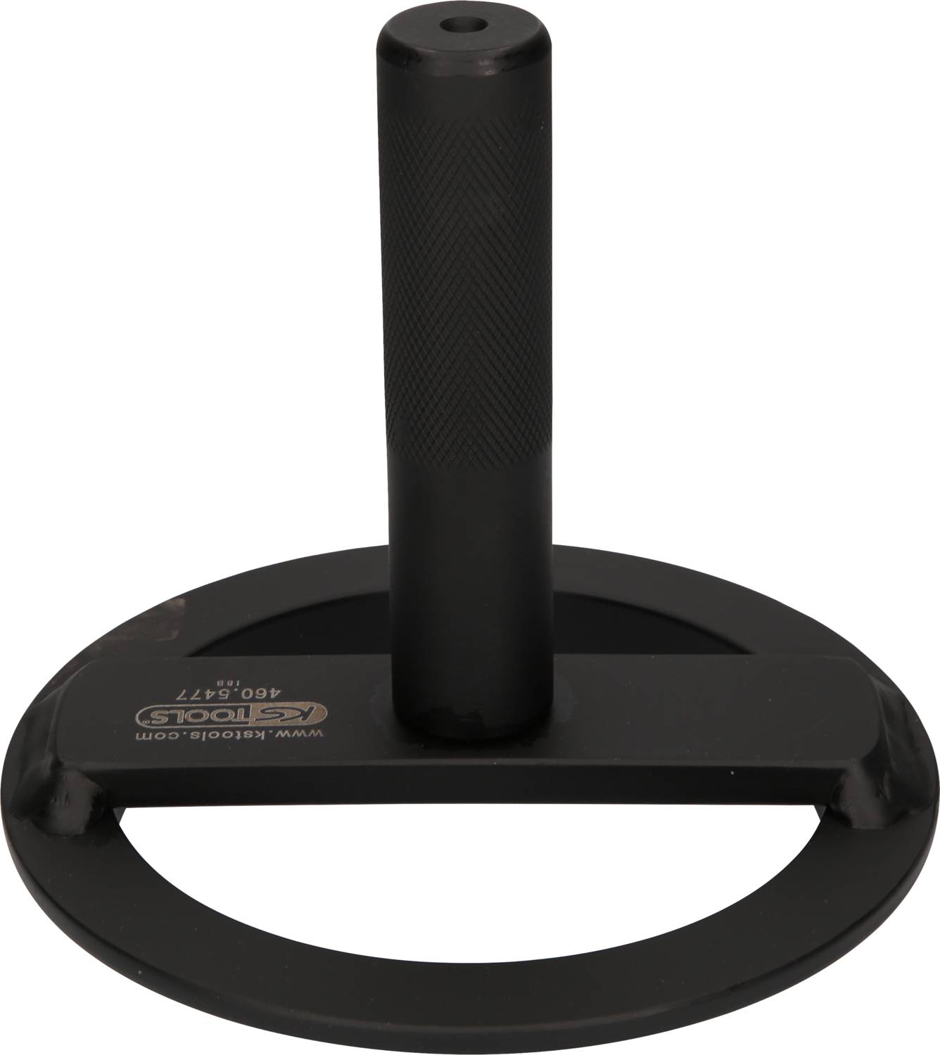 Black tool in ring shape with a handle, most likely a specialist tool for automotive applications.