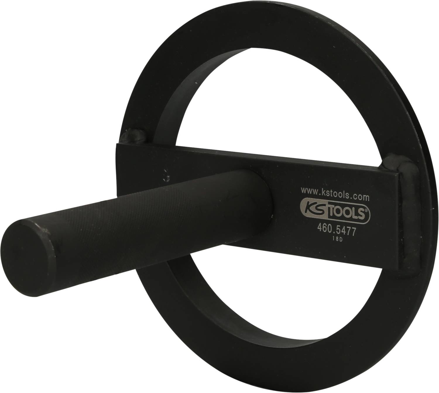 Black specialist tool from KS Tools with a circular frame and handle, likely for automotive technology.