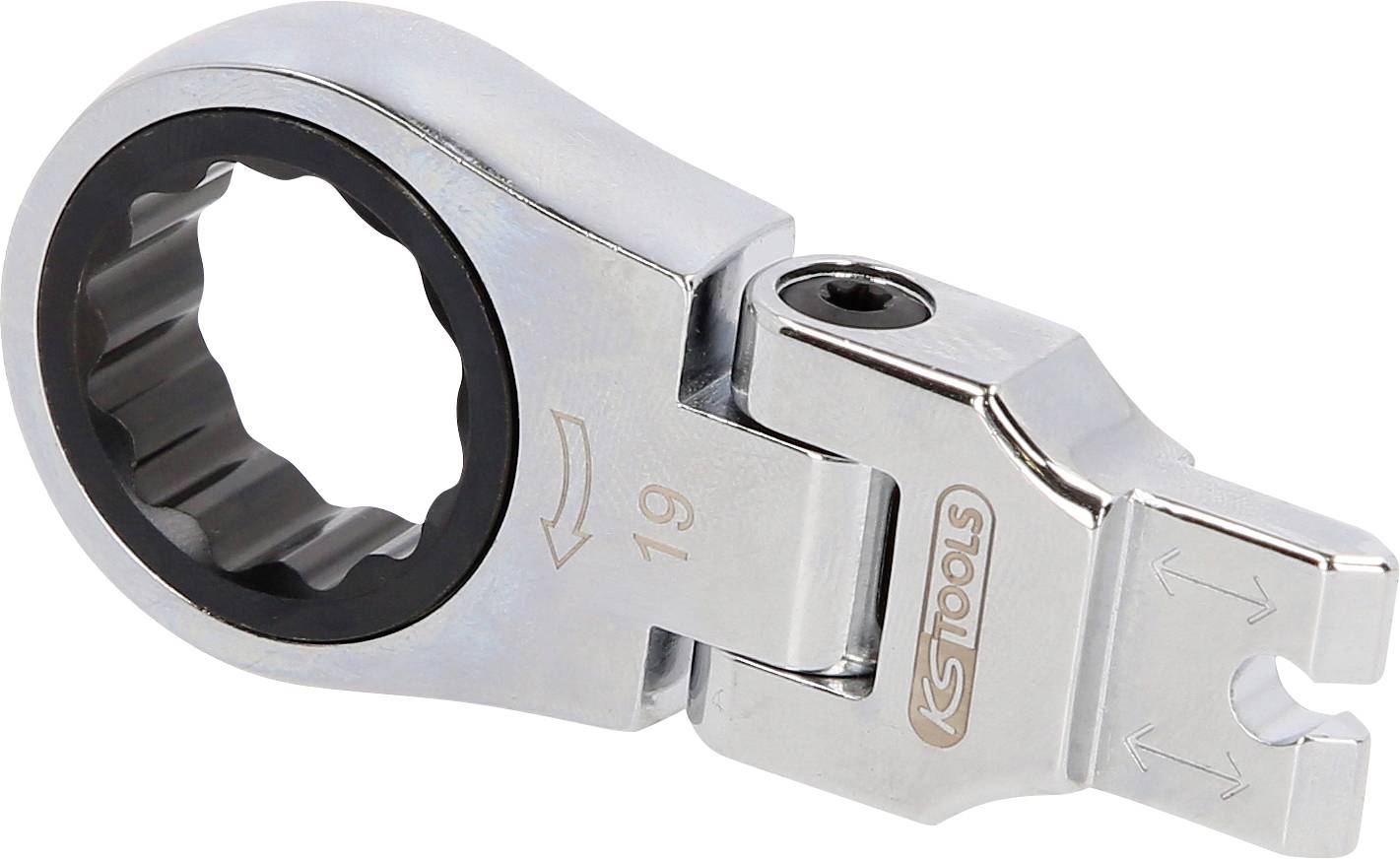 Metal bicycle crank arm wrench with a ring socket and adjustable clamp for tightening or removing pedals and crank bolts.