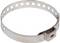 Metal hose clamp with square cut-outs, for securely fastening hoses or pipes.