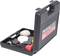 Black case with polishing attachments and accessories. Contains several polishing sponges and a red tool, suitable for car care.