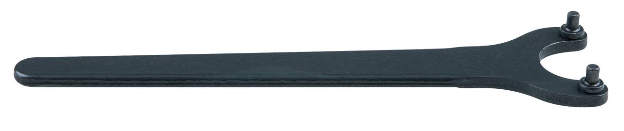 A pin spanner with two pins at the end, used for adjusting or securing special screws and nuts in machinery.