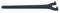 Black hook spanner with two protruding pins at one end, used for tightening or loosening screw connections in machinery.