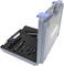 An open grey toolbox with foam lining displays several specially shaped tools neatly positioned inside.