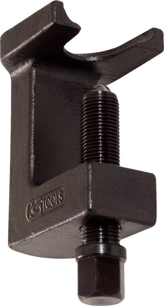 'Black metal ball joint puller with threaded screw, suitable for removing ball joints during vehicle repairs.'