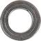 Metal disc with a circular opening in the centre, possibly a component of a mechanism or machine.