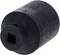 Black socket nut with 48 mm diameter, suitable for use in mechanical applications. Robust and durable.