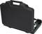A black tool case, partially open, reveals metal components inside. The case has a handle and a robust appearance.