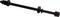 Black, long, metallic screw with washers and nut, diagonal alignment.