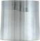 A metallic cylinder with a smooth, silver surface and vertical stripes.