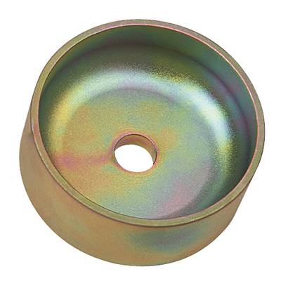 A round, metallic shiny component with a hole in the centre, potentially suitable for mechanical or technical applications.