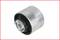 Metal cylindrical bush with an internal rubber insert. Used in vehicles to dampen vibrations.