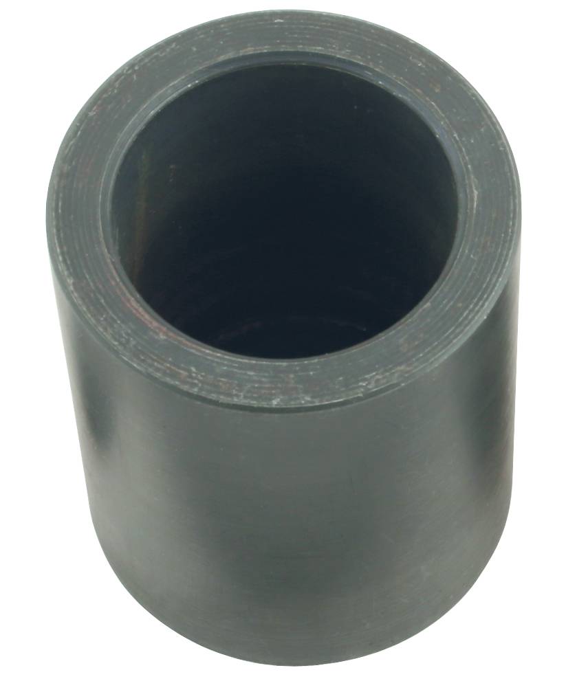 Black cylindrical plastic bush, open at the top, on a white background.