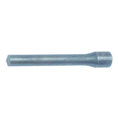 A metallic cylindrical pin with a slightly thickened end, presumably a tool or machine component.
