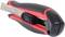 A black and red retractable utility knife, suitable for cutting paper or cardboard.