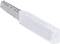 A plastic container with multiple metal blades for cutting or crafting, which stores the blades safely.