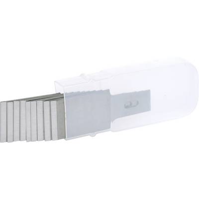 A transparent plastic box with metal clips typically used for filing devices.
