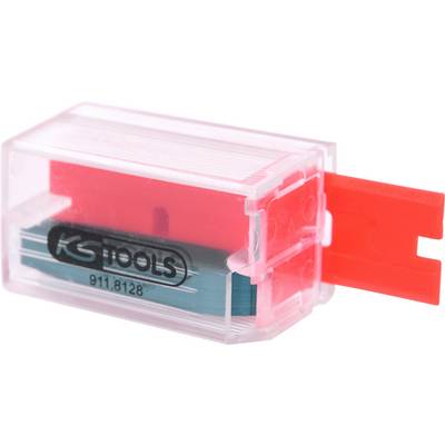 A rectangular plastic box with a removable red lid and the inscription 'KS TOOLS 911.8128' on the side.