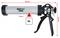 Cartridge press with 310 ml volume, 340 mm length and 210 mm height. Grey cylinder with black handle, suitable for aluminium cartridges.