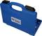 A blue hard-shell suitcase with a carry handle and the inscription 'Brilliant Tools', possibly for tool storage.