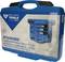 Blue toolbox with seven hook tools, brand print 'Brilliant Tools'. Contains various hook and socket tools.