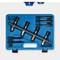 Tool set in a blue box with inserts and rods, suitable for automobile repair.