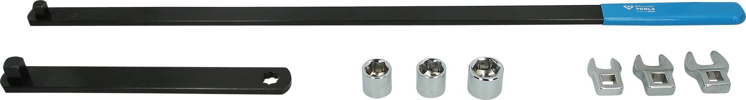 A hook and ring spanner set in various sizes, perfect for loosening and tightening screws and nuts.