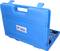 Blue plastic toolbox with 'Brilliant Tools' logo, partially open, revealing various tool inserts inside.