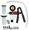 Hand vacuum pump kit with pressure gauge, hoses and accessories for diagnosing and bleeding brakes and clutches.